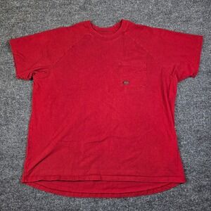 Ariat Rebar T-Shirt Mens XXXL 3XL Red Cotton Pocket Raglan Workwear Tee